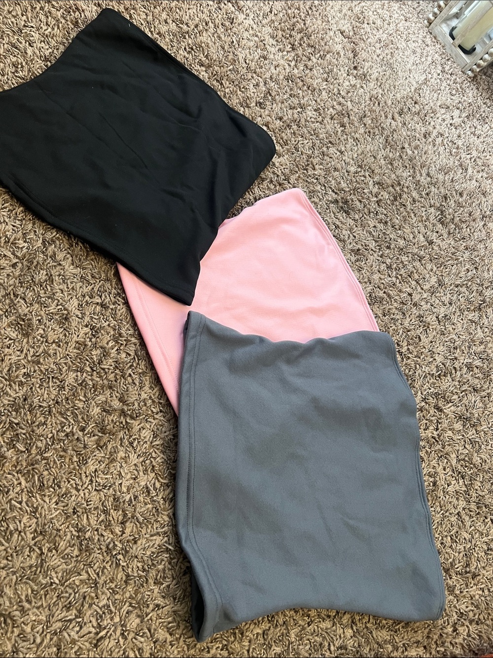 SHEIN Black, Pink & Gray Women’s Tube Tops - 3 Pack
